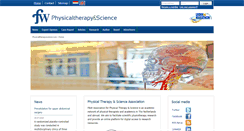Desktop Screenshot of physicaltherapyscience.com