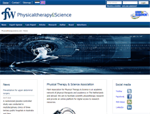 Tablet Screenshot of physicaltherapyscience.com